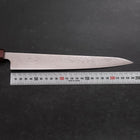 Sujihiki SLD Nickel en Vagues Damas Manche Urushi Pourpre 240mm-[Musashi]-[Couteaux de cuisine japonais]