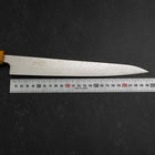 Sujihiki SLD Wave Damas Manche en Chêne 240mm-[Musashi]-[Couteaux de cuisine japonais]