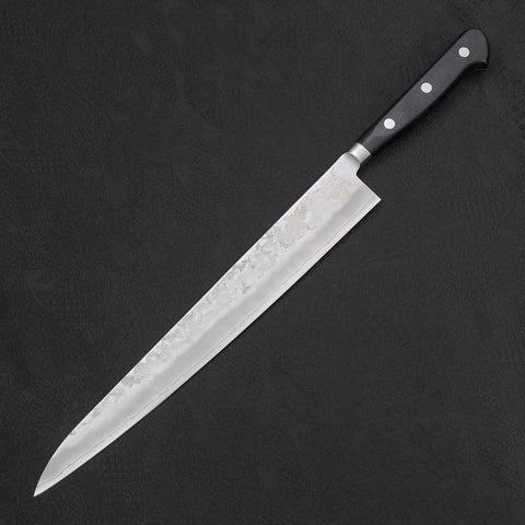 Sujihiki Silver Steel #3 Nashiji Manche Occidental Noir 270mm-[Musashi]-[Couteaux de cuisine japonais]