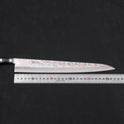 Sujihiki Silver Steel #3 Nashiji Manche Occidental Noir 270mm-[Musashi]-[Couteaux de cuisine japonais]