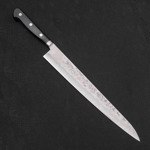 Sujihiki Silver Steel #3 Nashiji Manche Occidental Noir 270mm-[Musashi]-[Couteaux de cuisine japonais]