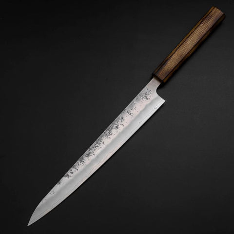 Sujihiki Silver Steel #3 Nashiji Manche Sumi Urushi 240mm-[Musashi]-[Couteaux de cuisine japonais]