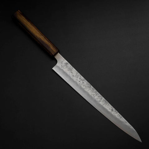 Sujihiki Silver Steel #3 Nashiji Manche Sumi Urushi 240mm-[Musashi]-[Couteaux de cuisine japonais]