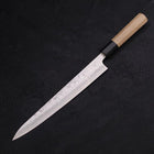 Sujihiki Silver Steel #3 Nashiji Manche en Buffle et Magnolia 240mm-[Musashi]-[Couteaux de cuisine japonais]