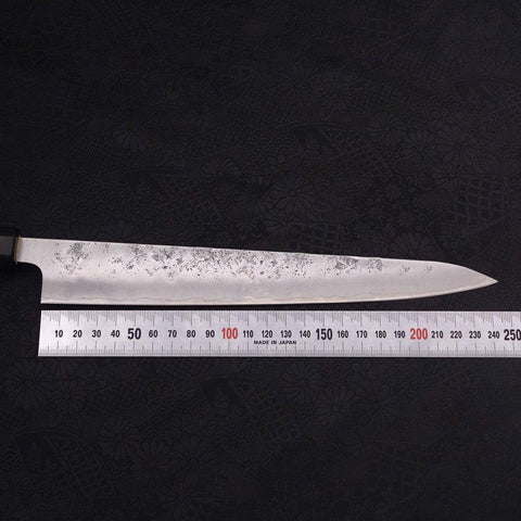 Sujihiki Silver Steel #3 Nashiji Manche en Buffle et Magnolia 240mm-[Musashi]-[Couteaux de cuisine japonais]