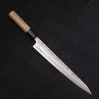 Sujihiki Silver Steel #3 Nashiji Manche en Buffle et Magnolia 240mm-[Musashi]-[Couteaux de cuisine japonais]