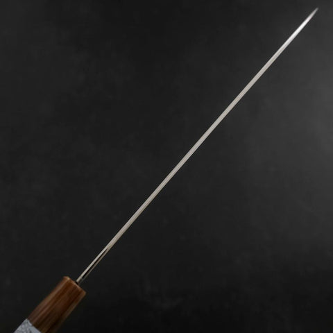 Sujihiki Silver Steel #3 Nickel en Vagues Damas Manche en Buffle et Turquoise 270mm-[Musashi]-[Couteaux de cuisine japonais]