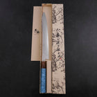 Sujihiki Silver Steel #3 Nickel en Vagues Damas Manche en Buffle et Turquoise 270mm-[Musashi]-[Couteaux de cuisine japonais]