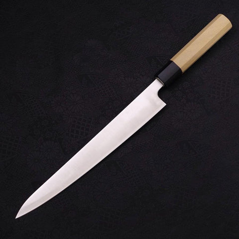 Sujihiki Silver Steel #3 Poli Manche en Buffle et Magnolia 240mm-[Musashi]-[Couteaux de cuisine japonais]