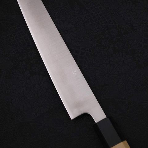 Sujihiki Silver Steel #3 Poli Manche en Buffle et Magnolia 240mm-[Musashi]-[Couteaux de cuisine japonais]