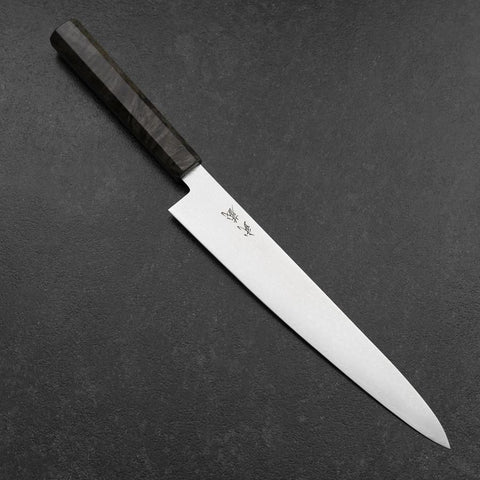 Sujihiki VG-10 Damas Manche en Bois de Bouleau Gris 240mm-[Musashi]-[Couteaux de cuisine japonais]