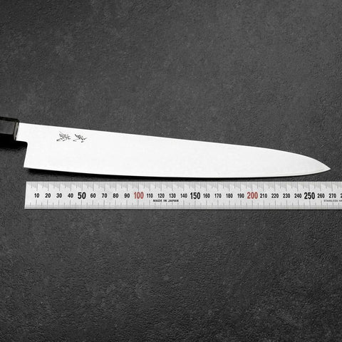 Sujihiki VG-10 Damas Manche en Bois de Bouleau Gris 270mm-[Musashi]-[Couteaux de cuisine japonais]