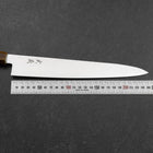 Sujihiki VG-10 Damas Manche en Bois de Bouleau Jaune Brun 240mm-[Musashi]-[Couteaux de cuisine japonais]