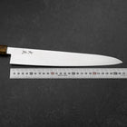 Sujihiki VG-10 Damas Manche en Bois de Bouleau Jaune Brun 270mm-[Musashi]-[Couteaux de cuisine japonais]