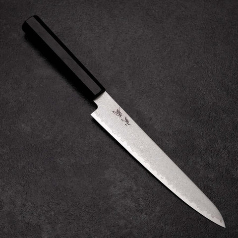 Sujihiki VG-10 Damas Manche en Ébène 180mm-[Musashi]-[Couteaux de cuisine japonais]