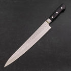 Sujihiki VG-10 Tsuchime Damas Manche Occidental Noir 240mm-[Musashi]-[Couteaux de cuisine japonais]