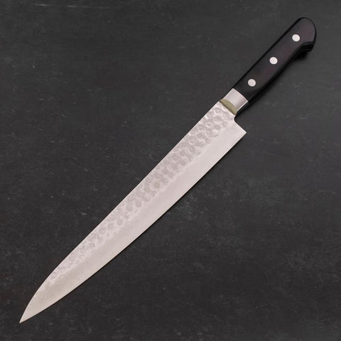 Sujihiki VG-10 Tsuchime Damas Manche Occidental Noir 240mm-[Musashi]-[Couteaux de cuisine japonais]