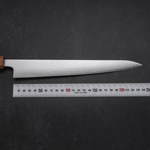 Sujihiki VG-10 Tsuchime Damas Manche Yaki Urushi 240mm-[Musashi]-[Couteaux de cuisine japonais]