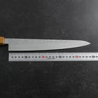 Sujihiki VG-10 Tsuchime Damas Manche Yaki Urushi 240mm-[Musashi]-[Couteaux de cuisine japonais]