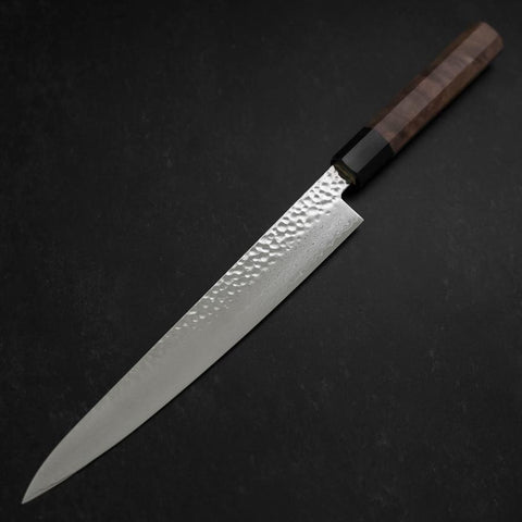Sujihiki VG-10 Tsuchime Damas Manche en Noyer 240mm-[Musashi]-[Couteaux de cuisine japonais]