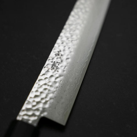 Sujihiki VG-10 Tsuchime Damas Manche en Noyer 240mm-[Musashi]-[Couteaux de cuisine japonais]