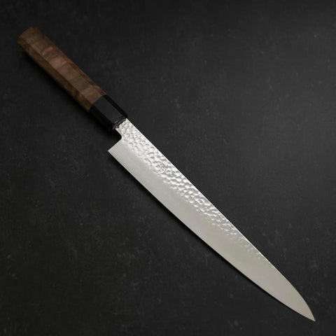 Sujihiki VG-10 Tsuchime Damas Manche en Noyer 240mm-[Musashi]-[Couteaux de cuisine japonais]