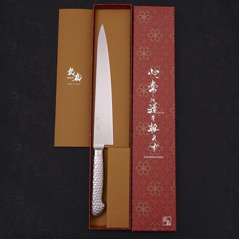 Sujihiki VG-5 Poli Inox Intégral Manche Occidental 240mm-[Musashi]-[Couteaux de cuisine japonais]