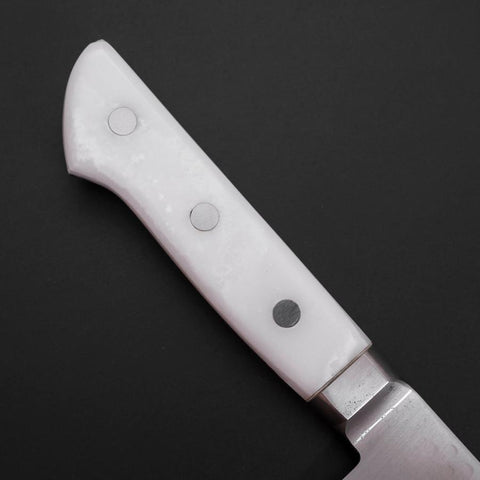 Sujihiki VG-5 Tsuchime Manche Occidental en Marbre Blanc 240mm-[Musashi]-[Couteaux de cuisine japonais]