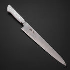 Sujihiki VG-5 Tsuchime Manche Occidental en Marbre Blanc 240mm-[Musashi]-[Couteaux de cuisine japonais]