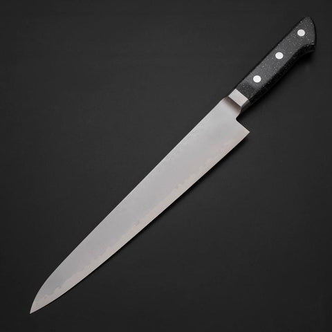 Sujihiki VG-5 Tsuchime Manche Occidental en Marbre Noir 240mm-[Musashi]-[Couteaux de cuisine japonais]