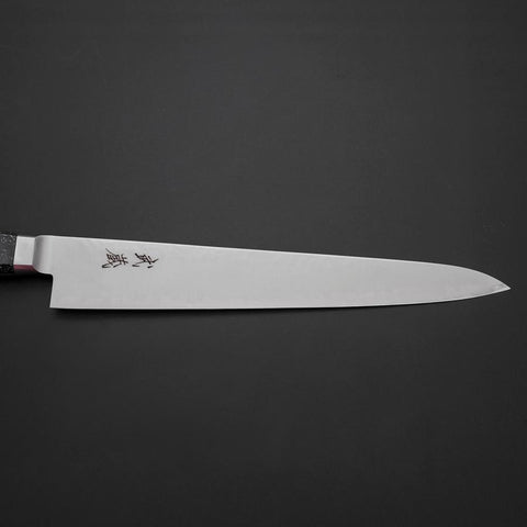 Sujihiki VG-5 Tsuchime Manche Occidental en Marbre Noir 240mm-[Musashi]-[Couteaux de cuisine japonais]