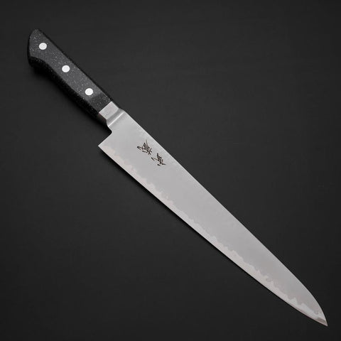 Sujihiki VG-5 Tsuchime Manche Occidental en Marbre Noir 240mm-[Musashi]-[Couteaux de cuisine japonais]