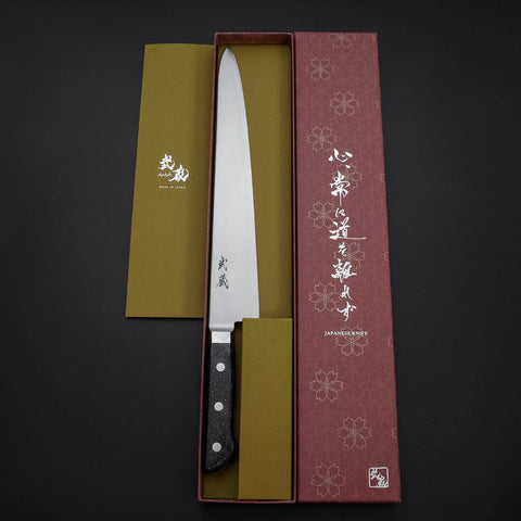 Sujihiki VG-5 Tsuchime Manche Occidental en Marbre Noir 270mm-[Musashi]-[Couteaux de cuisine japonais]