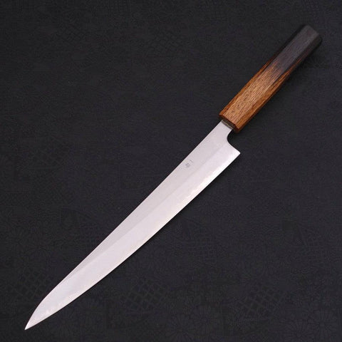 Sujihiki White Steel #1 Polished Manche Yaki Urushi 240mm-[Musashi]-[Couteaux de cuisine japonais]