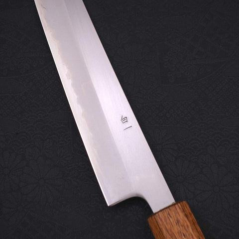 Sujihiki White Steel #1 Polished Manche Yaki Urushi 240mm-[Musashi]-[Couteaux de cuisine japonais]
