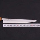 Sujihiki White Steel #1 Polished Manche Yaki Urushi 240mm-[Musashi]-[Couteaux de cuisine japonais]