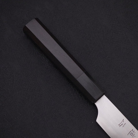 Sujihiki White Steel #2 Super Poli Manche en Buffle et Ébène 170mm-[Musashi]-[Couteaux de cuisine japonais]