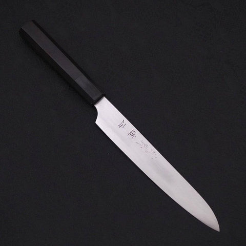 Sujihiki White Steel #2 Super Poli Manche en Buffle et Ébène 170mm-[Musashi]-[Couteaux de cuisine japonais]