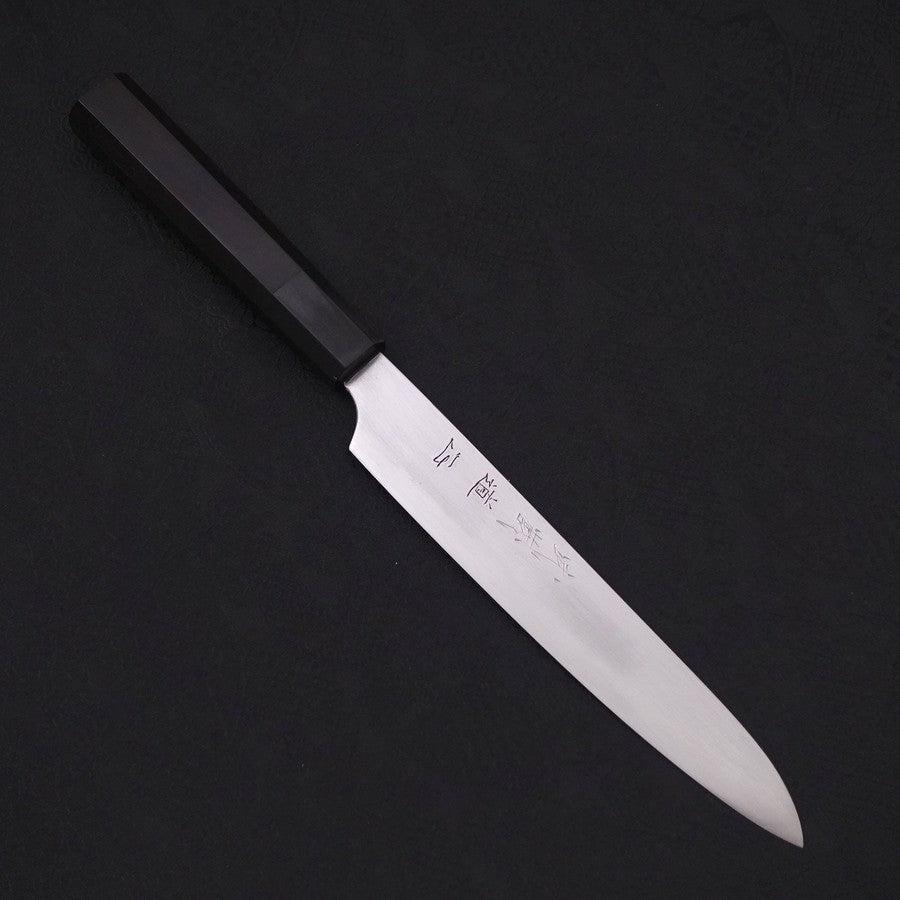 Sujihiki White Steel #2 Super Poli Manche en Buffle et Ébène 170mm-[Musashi]-[Couteaux de cuisine japonais]