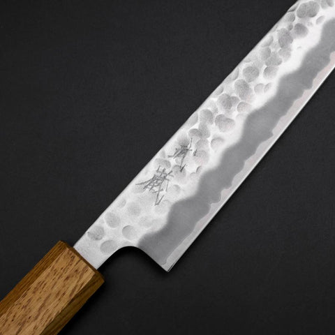 Sujihiki White Steel #2 Tsuchime Manche Yaki Urushi 240mm-[Musashi]-[Couteaux de cuisine japonais]