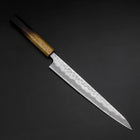 Sujihiki White Steel #2 Tsuchime Manche Yaki Urushi 240mm-[Musashi]-[Couteaux de cuisine japonais]