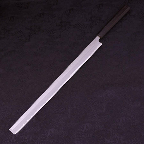 Takohiki Blue Steel #2 Revêtement Inox Manche en Buffle et Ébène 360mm-[Musashi]-[Couteaux de cuisine japonais]