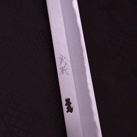 Takohiki Blue Steel #2 Revêtement Inox Manche en Buffle et Ébène 360mm-[Musashi]-[Couteaux de cuisine japonais]