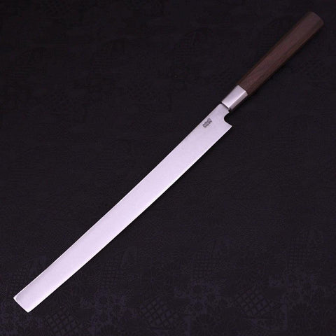 Takohiki White Steel #1 Manche en Noyer 300mm-[Musashi]-[Couteaux de cuisine japonais]