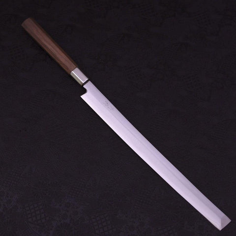 Takohiki White steel #1 Walnut Handle 300mm-[Musashi]-[Couteaux de cuisine japonais]