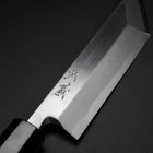 Unagisaki (Edo) Blue Steel #1 Hon-Kasumi Manche en Buffle et Ébène 150mm-[Musashi]-[Couteaux de cuisine japonais]