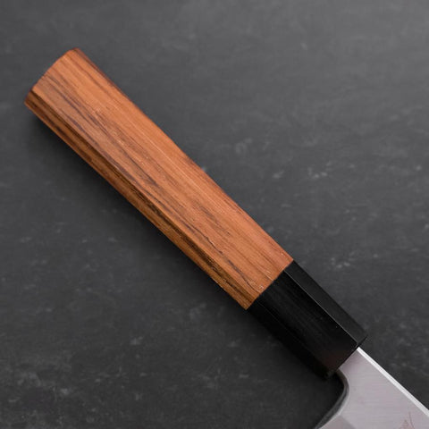 Unagisaki (Edo) Blue Steel #1 Hon-Kasumi Manche en Buffle et Bois de Teck 210mm-[Musashi]-[Couteaux de cuisine japonais]