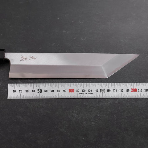 Unagisaki (Edo) Blue Steel #1 Hon-Kasumi Manche en Buffle et Bois de Teck 210mm-[Musashi]-[Couteaux de cuisine japonais]