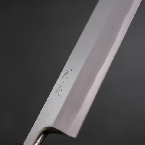 Unagisaki (Edo) White steel #2 Hon-Kasumi Manche en Buffle et Bois de Teck 210mm-[Musashi]-[Couteaux de cuisine japonais]