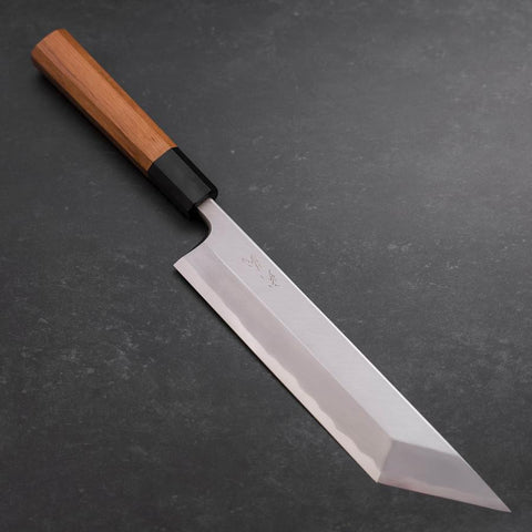 Unagisaki (Edo) White steel #2 Hon-Kasumi Manche en Buffle et Bois de Teck 210mm-[Musashi]-[Couteaux de cuisine japonais]